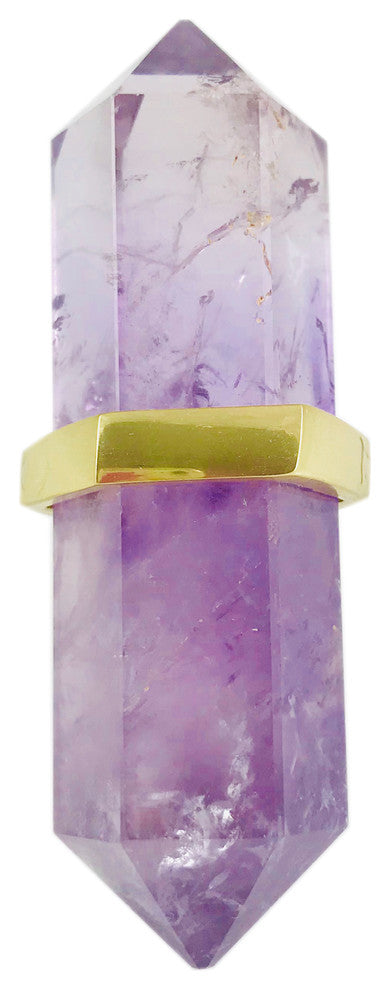 Amethyst Drawer Handles 3" Dresser Pulls, Brass