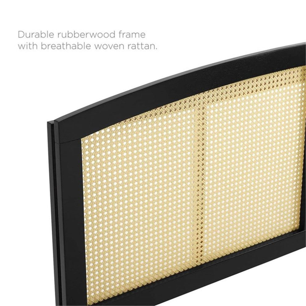 Halcyon Cane King Headboard Black