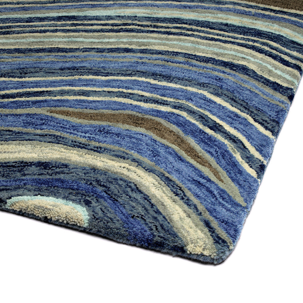 Marble Blue 8' x 11' Rectangle Area Rug