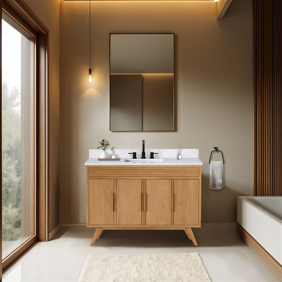 Avanity Taylor 48" Vanity Only, Natural Teak