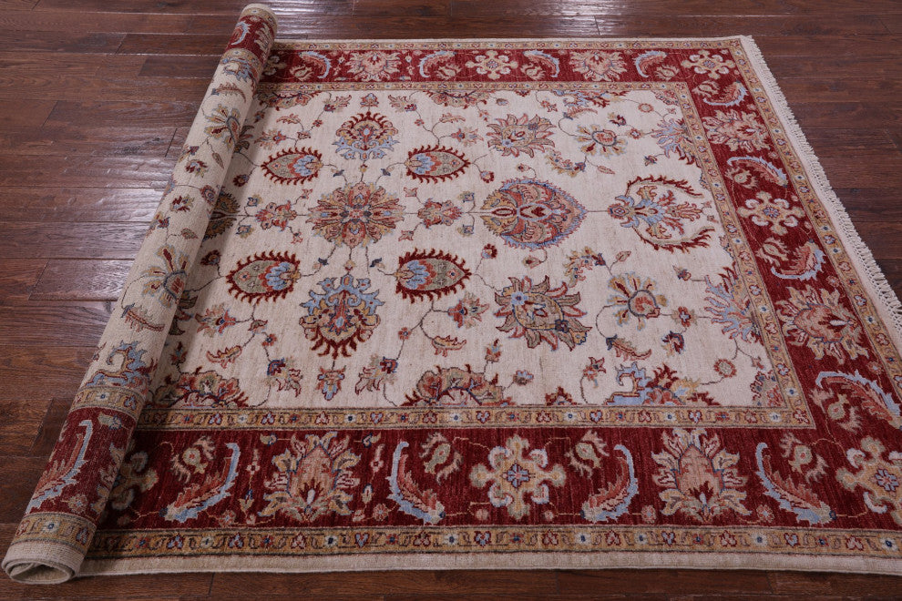 Persian Tabriz Handmade Wool Rug 5' 7" X 7' 8" - Q12753