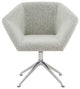 Safavieh Couture Felix Boucle Swivel Desk Chair White / Black