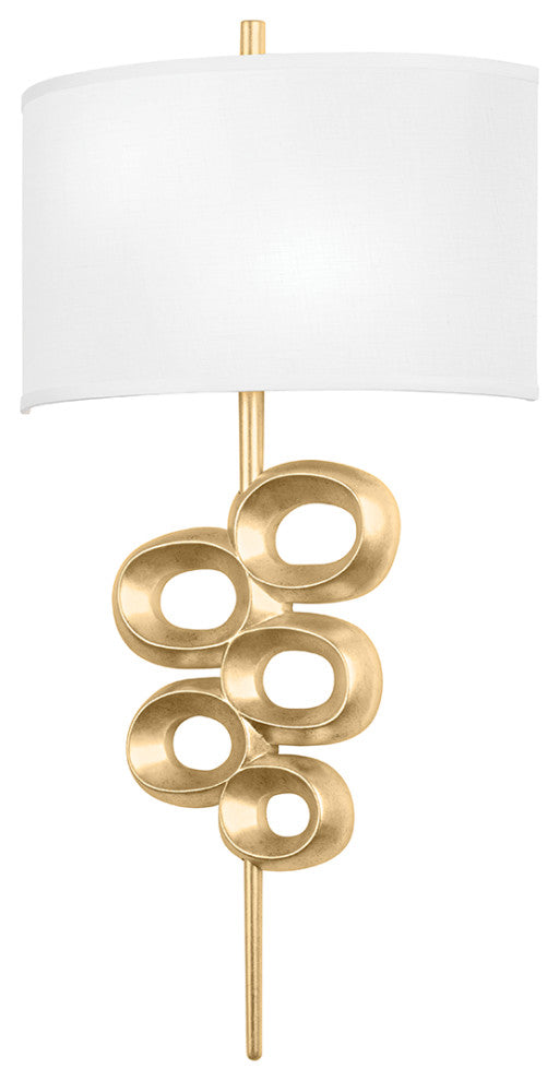 Tourmaline 1-Light Wall Sconce, Vintage Gold Leaf
