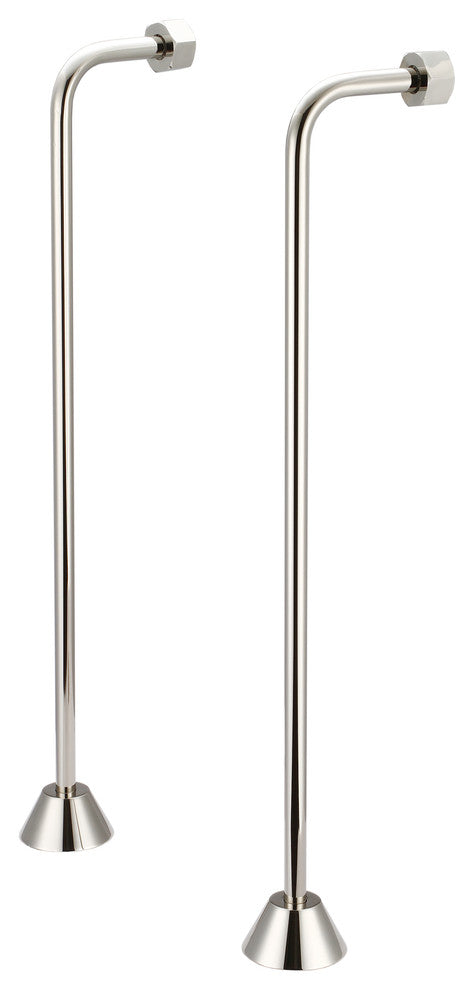 Single Offset Supply For Clawfoot Or Elegant Tubs, Polished Nickel PVD