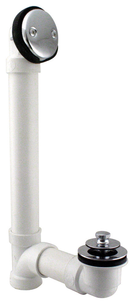 Pull & Drain Sch. 40 PVC Bath Waste With Two-Hole Elbow In Polished Chrome