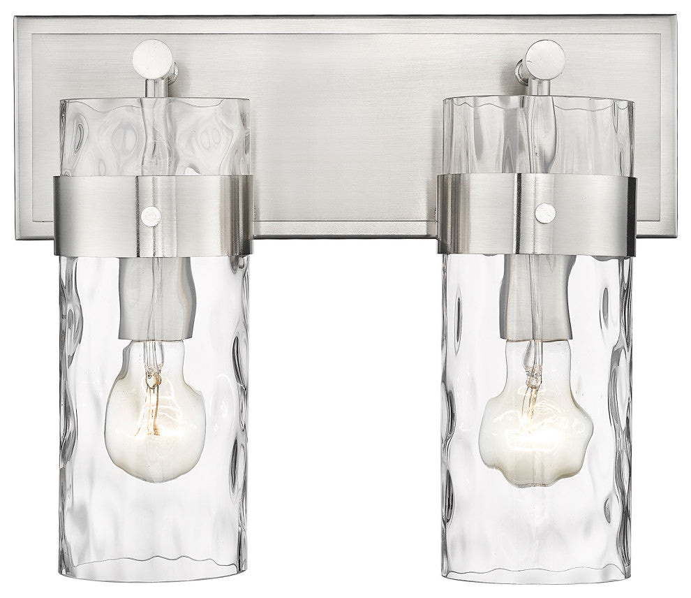 Zlite 3035-2V-BN 2-Light Vanity, Clear