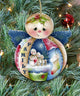Family Snowman Wooden Ornament