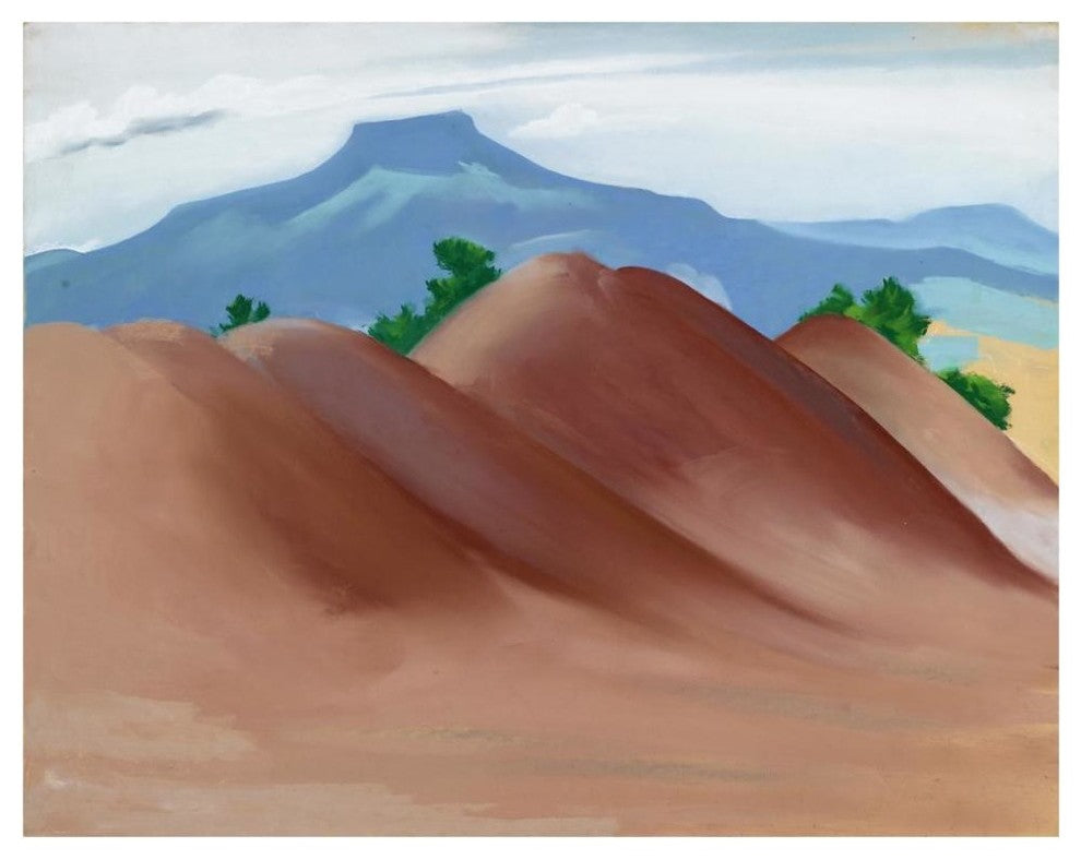 "Red Hills with the Pedernal, 1936" Print by Georgia O'Keeffe, 46"x37"