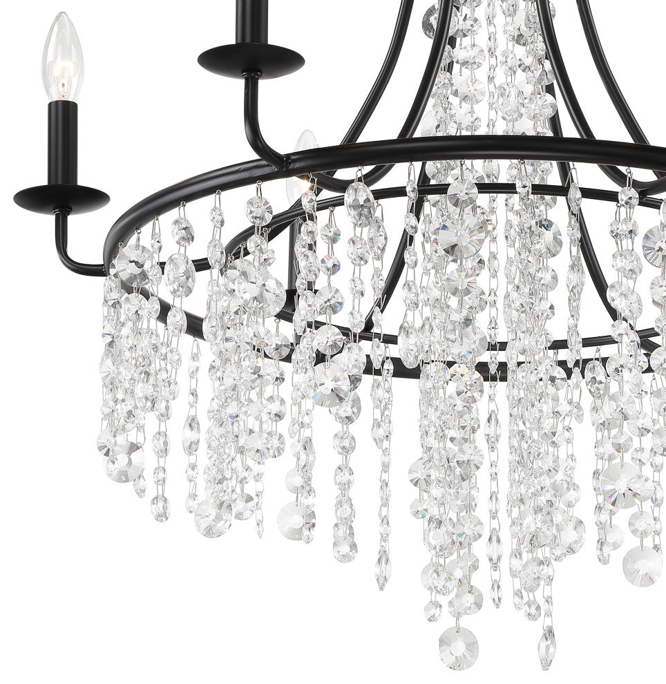 Gabrielle 6-Light Matte Black Chandelier