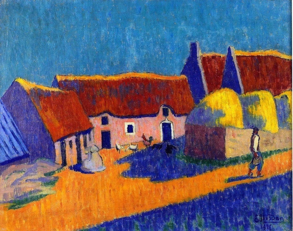 Emile Jourdan Breton Village, Gallery Wrapped Canvas Print, 20"x25"