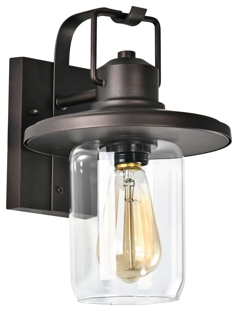 CHLOE Lighting Christopher Transitional 1-Light Rubbed Bronze Outdoor Sconce