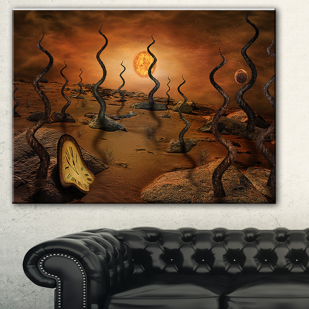 "Looking to Future" Abstract Digital Art Canvas Print