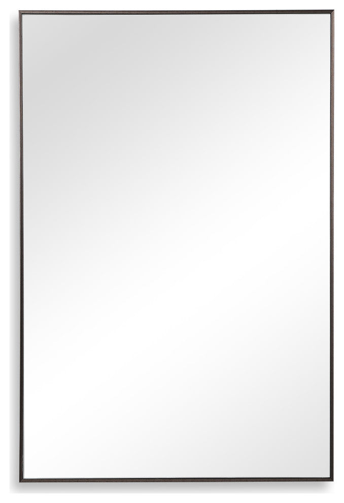 31" Industrial Black Rectangle Mirror