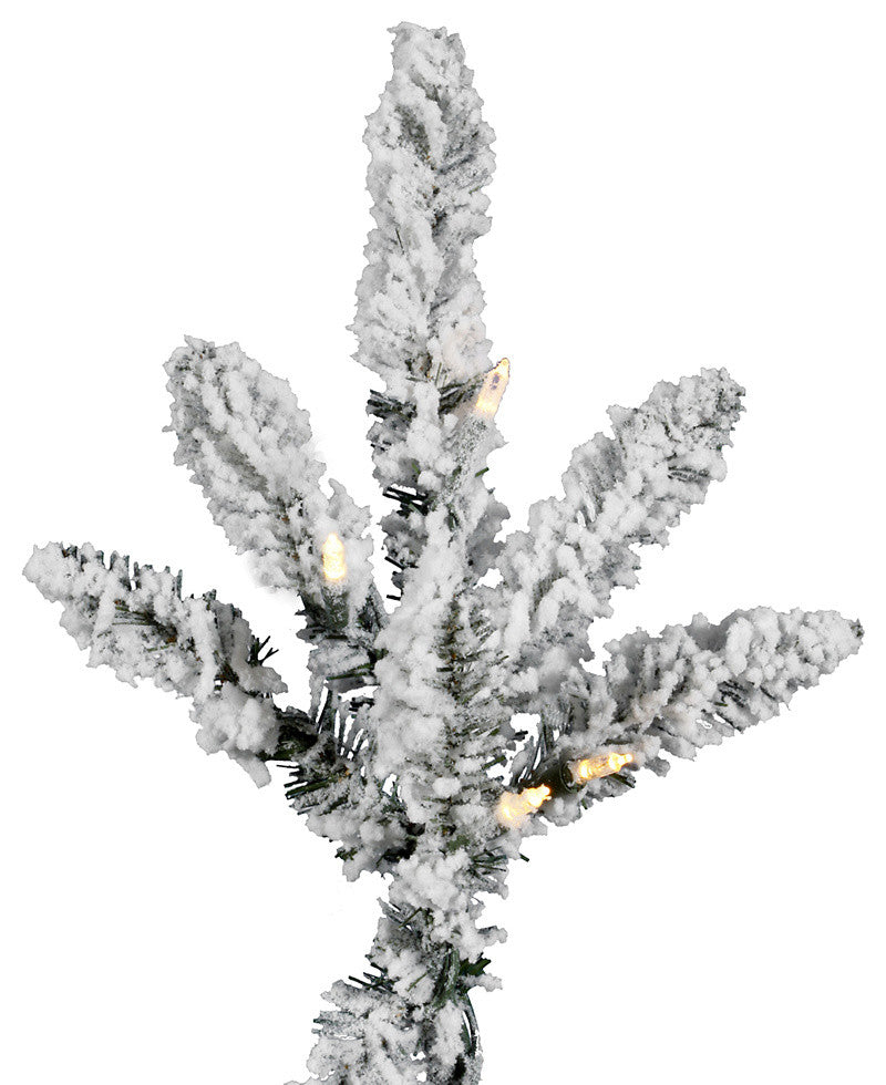 Vickerman Flocked Utica Fir Tree, 12', Warm White Led Lights