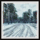 "Snowy Road" Framed Painting Print, 24x24