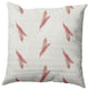 Feather Stripe Decorative Throw Pillow, Ligonberry Red, 26"x26"