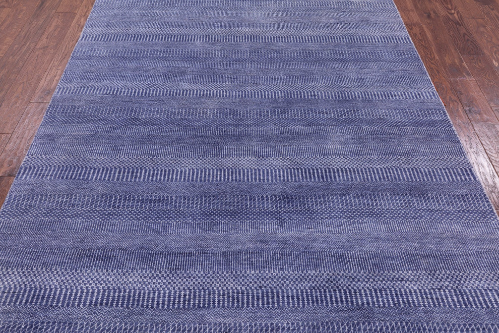 Wool and Silk Handmade Savannah Grass Rug 6' 1" X 9' 3" Q11933