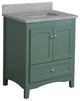 Abbey 30" Bathroom Vanity, Base: Sage Green, 30", Top: Carrara Marble