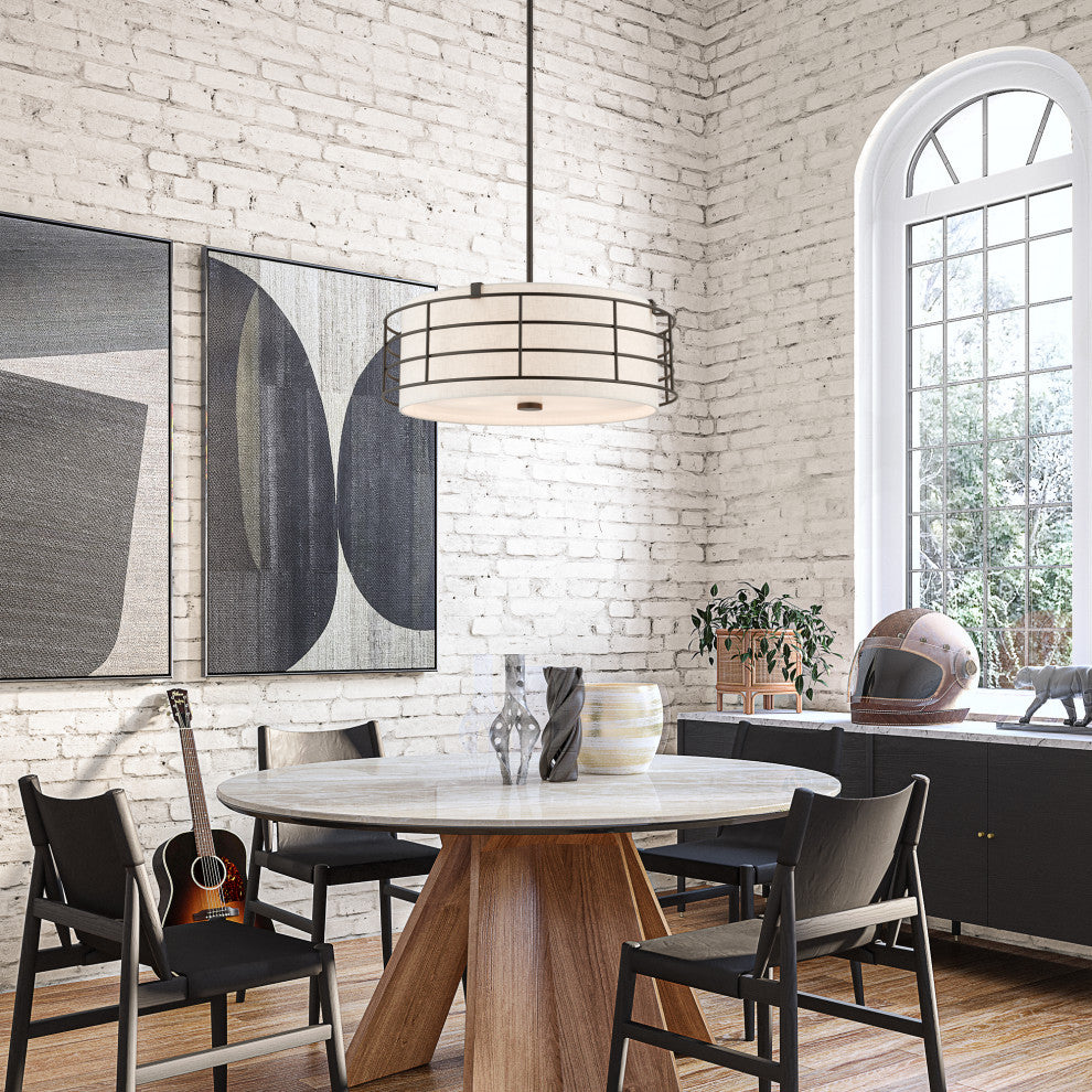 Blanchard 5-Light English Bronze Pendant Chandelier