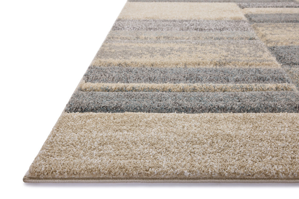Loloi Silas Slate / Sand 3''-7" x 5''-7" Accent Rug
