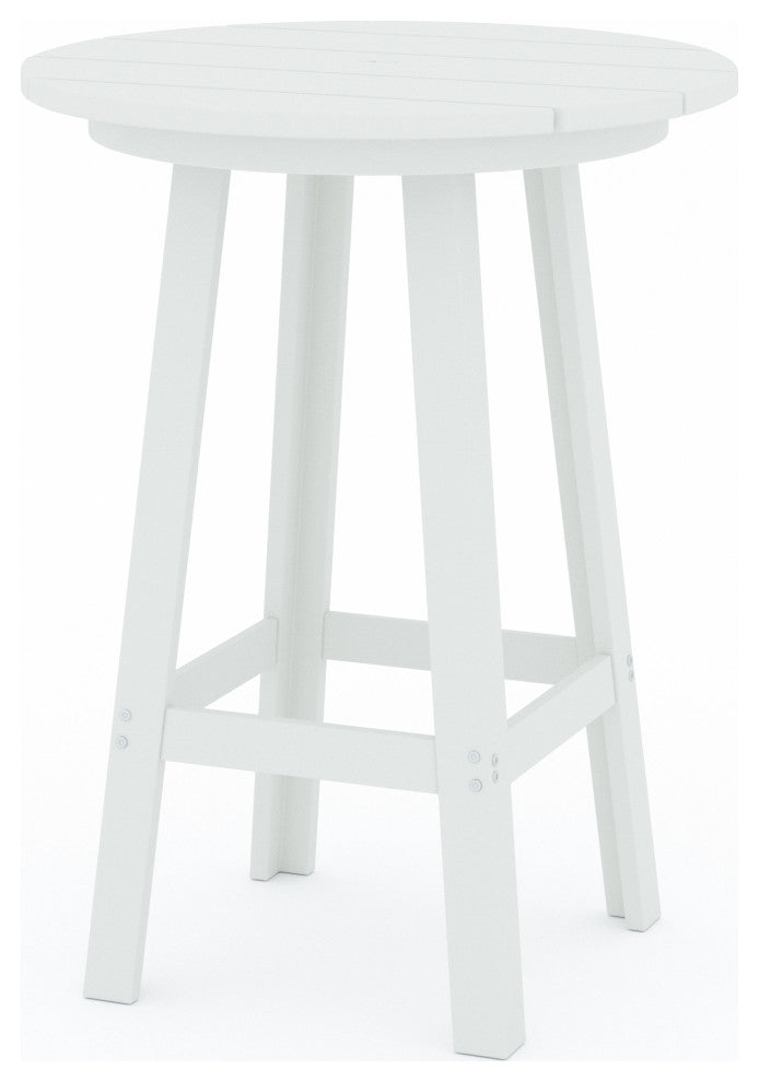LuXeo Bailey-Cabo Round Counter 3-Piece Set, White