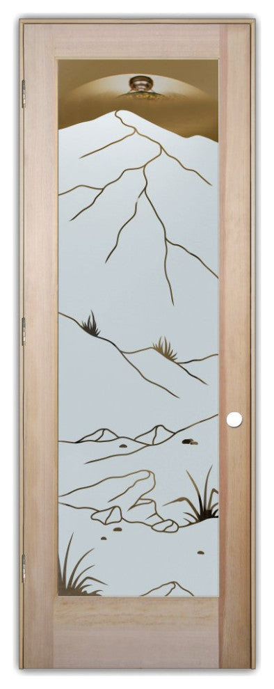 Interior Prehung Door or Interior Slab Door - Mountains Foliage - Douglas...