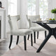Dining Chair, Nailhead, Set of 2, Gray, Velvet, Modern, Bistro Hospitality