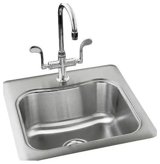 Kohler K-3363-1 Single Basin Stainless Steel Bar Sink - Stainless Steel