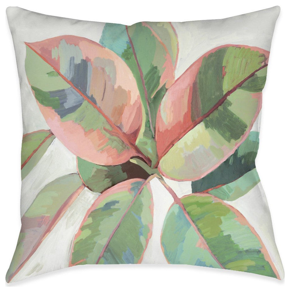 Laural Home Plant Life Ficus 18" X 18" Indoor Decorative Pillow
