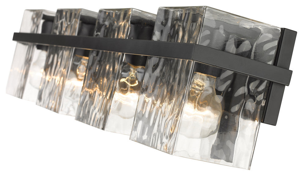 Zlite 1938-4V-MB 4-Light Vanity, Clear
