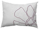 Petal Lines Decorative Lumbar Pillow, Purple/White, 14x20"
