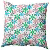 Snow Fall Indoor/Outdoor Throw Pillow, Bright Green, 18"x18"