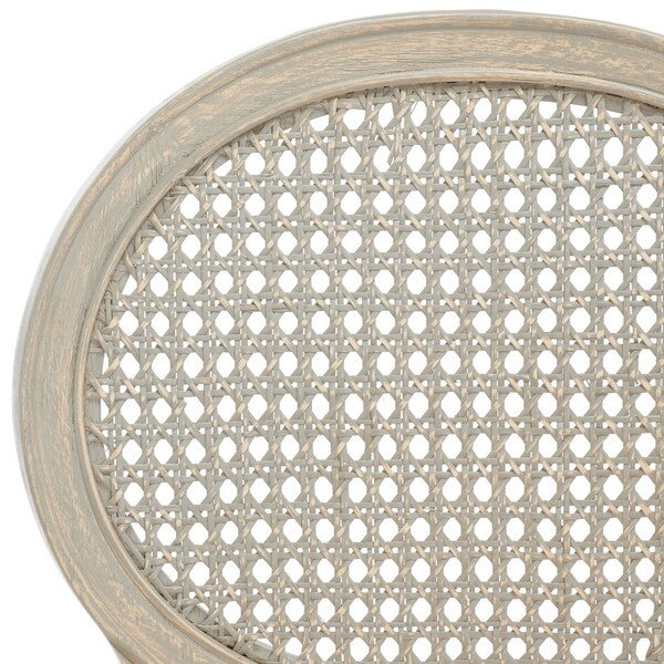 Safavieh Couture Karlee Rattan Back Barstool Beige / Rustic Grey