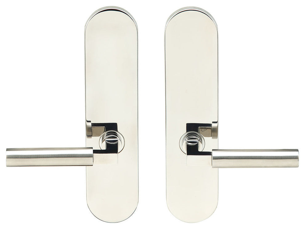 Aurora Lever, Tubular Full Dummy Pair, RH, Polished/Satin Stainless Steel