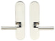Aurora Lever, Tubular Full Dummy Pair, RH, Polished/Satin Stainless Steel