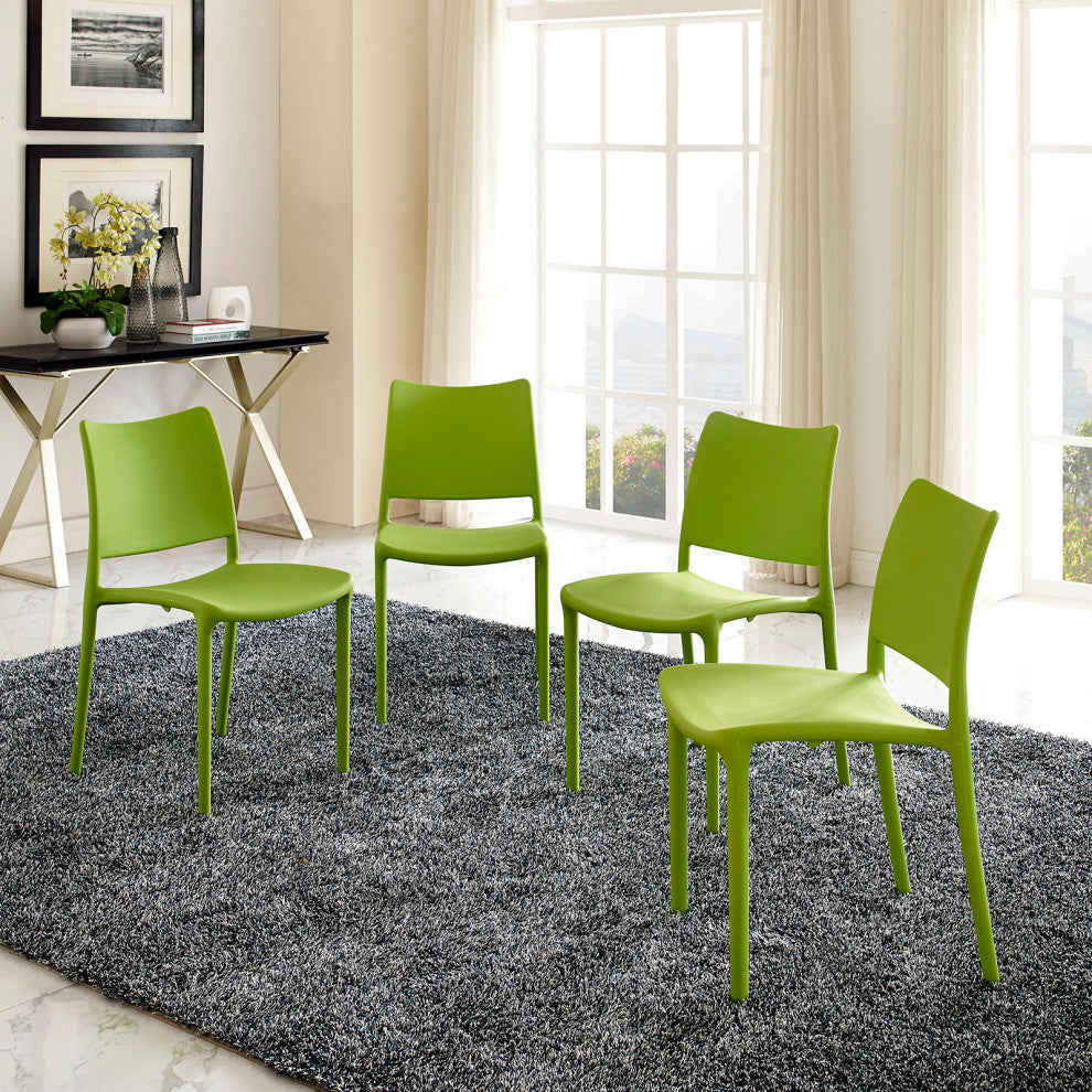 Green Hipster Dining Side Chair Set of 4