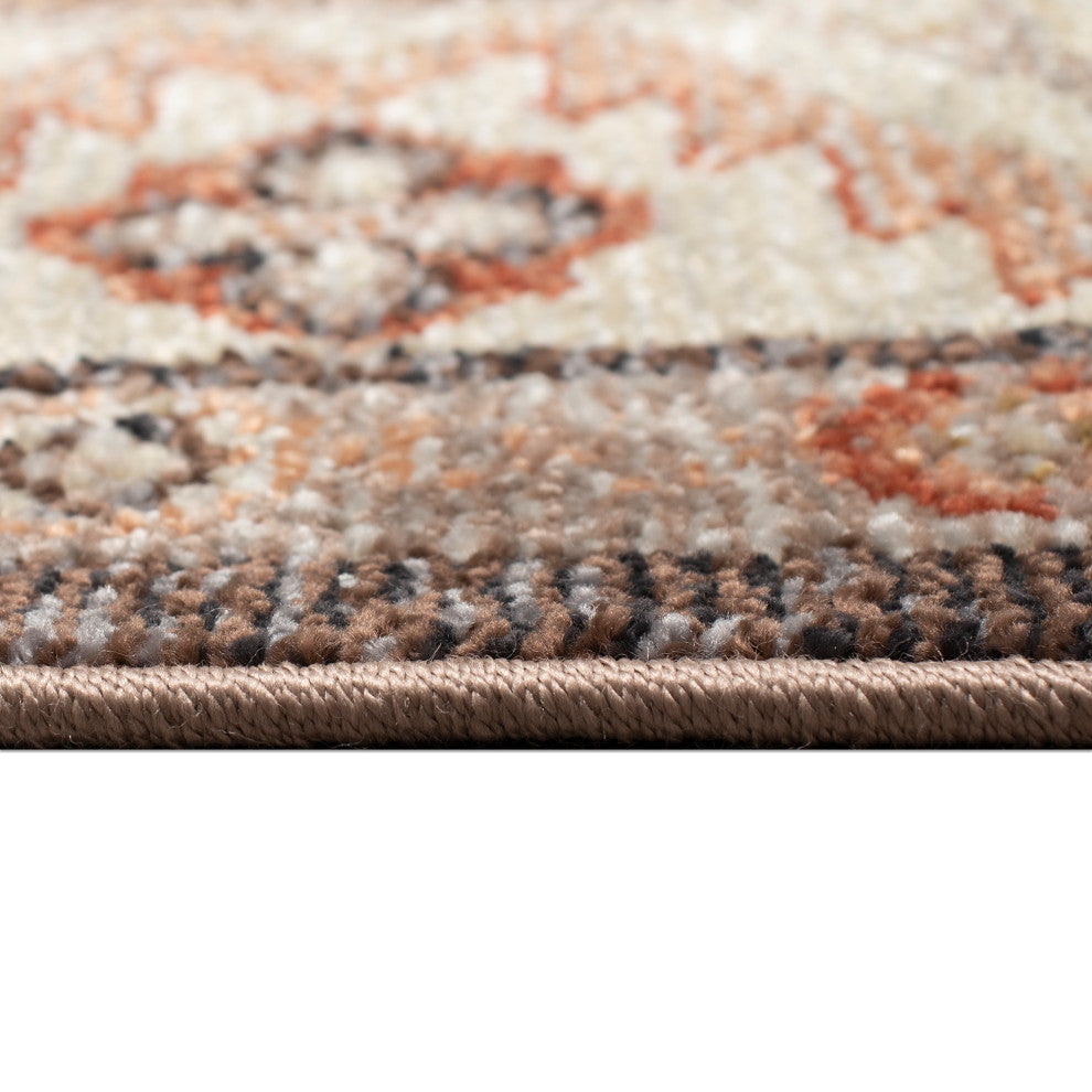 Ariana Floral Medallion Indoor Rug Earth 6'6"x9'4"