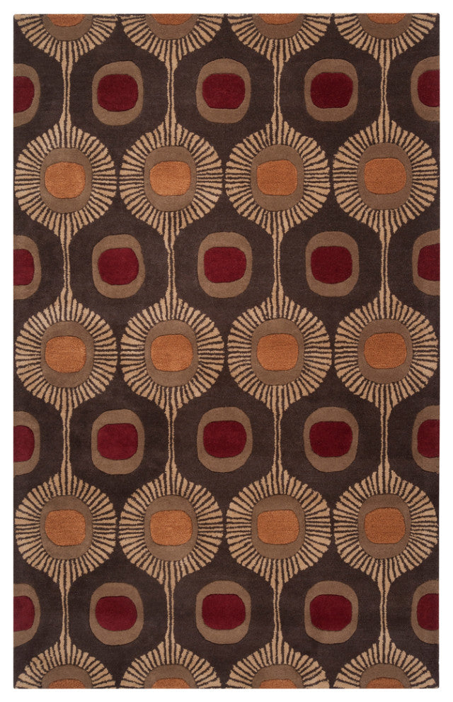Surya Forum FM-7170 Modern Area Rug, Dark Brown, 5' x 8' Rectangle