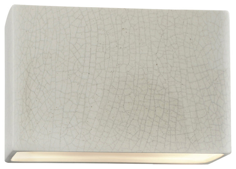 Ambiance Rectangle ADA Wall, Closed Top, 10", White Crackle