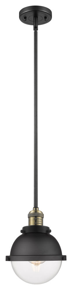 Innovations 201S-BAB-HFS-62-BK 1 Light 7.25" Mini Pendant, Matte Black