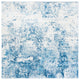 Safavieh Brentwood Bnt822B Organic and Abstract Rug, Ivory and Navy, 6'7"x6'7" Square