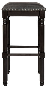 Safavieh Preston Bar Stool, Grey/Grey Walnut