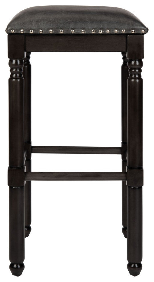 Safavieh Preston Bar Stool, Grey/Grey Walnut
