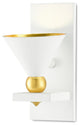Moderne White Wall Sconce