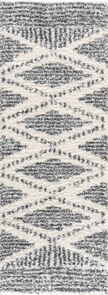 Hauteloom Trunding Area Rug, Charcoal/Cream, 7'10" Round