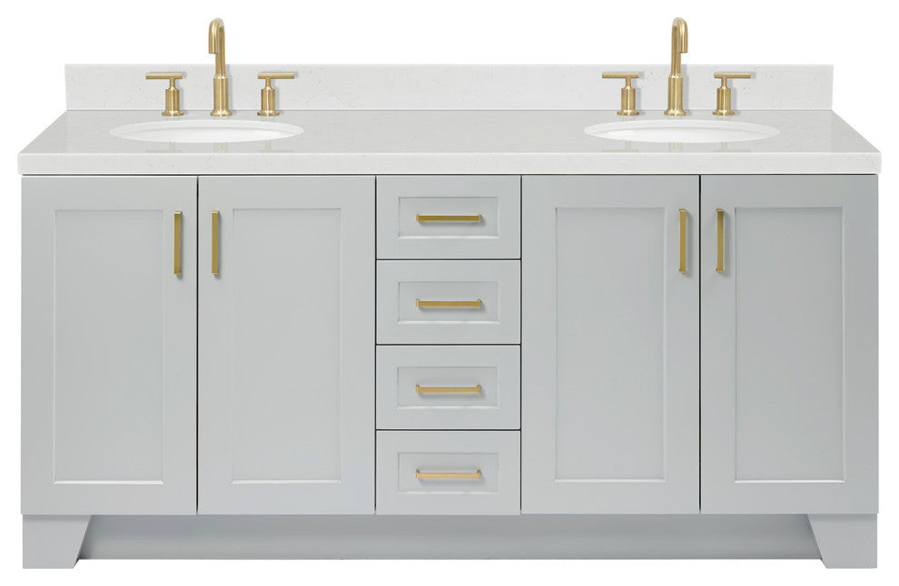 Ariel Taylor 72" Double Oval Sinks Bathroom Vanity