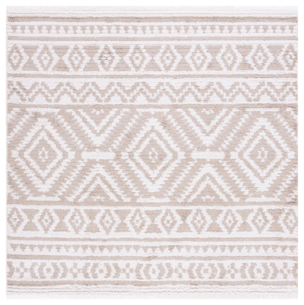 Safavieh Tappeto Runner Augustine 5x2,9m - Avorio - Design Marocchino Con Frange