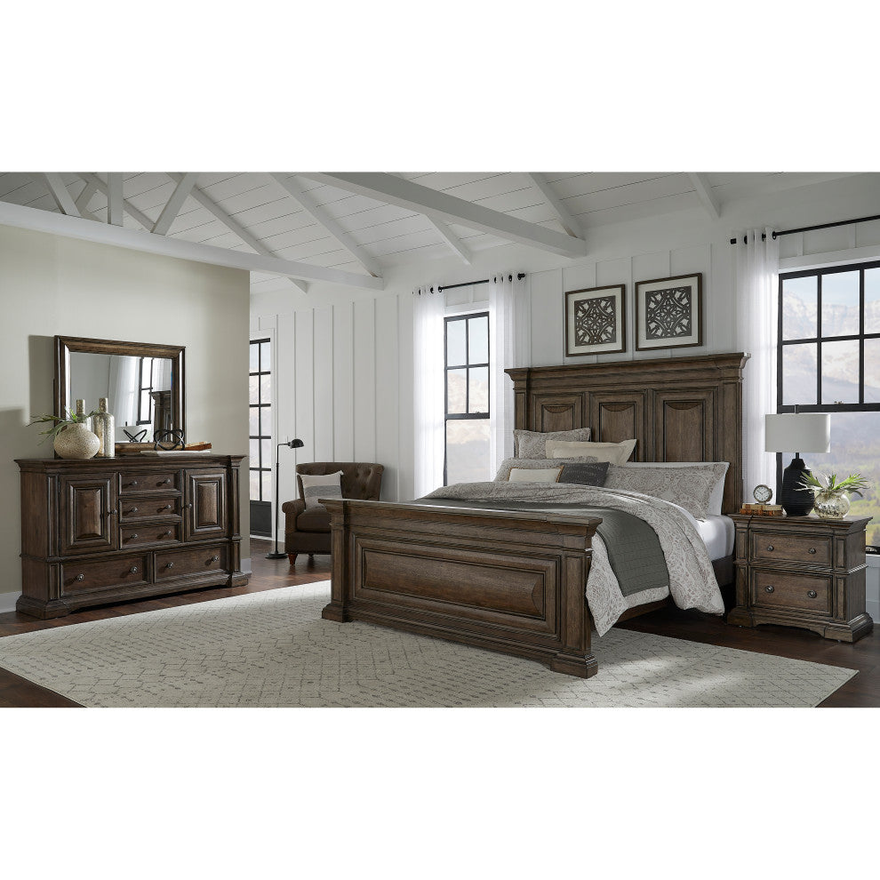 Woodbury 5-Drawer Dresser With Cabinets in Cowboy Boots Brown