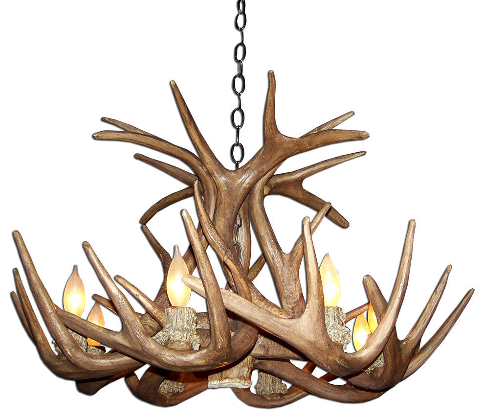 Reproduction Antler Whitetail Chandelier Light, RS-1