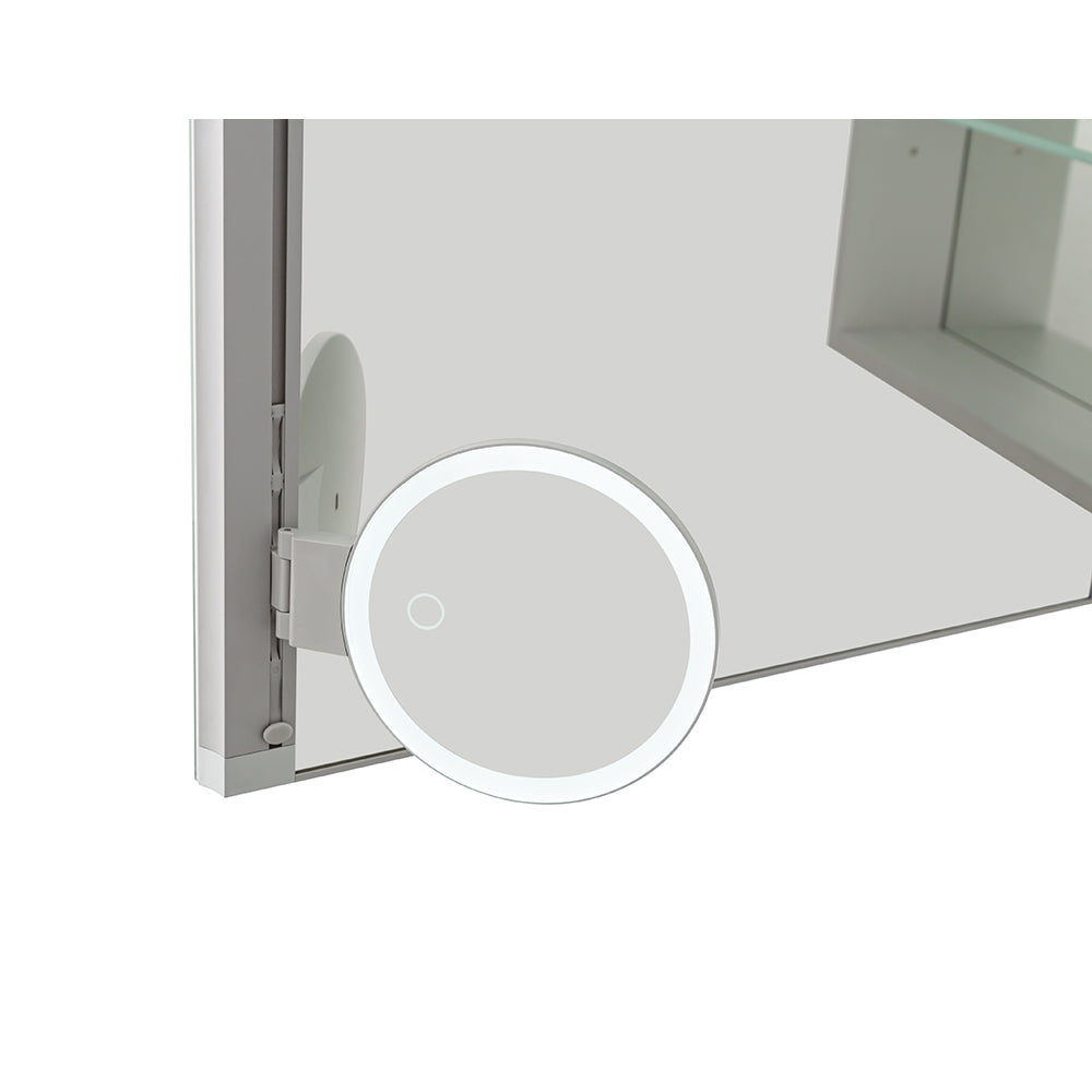 Signature Royale 30" LED Medicine Cabinet Defogger, Adjustable Magnifying Mirror